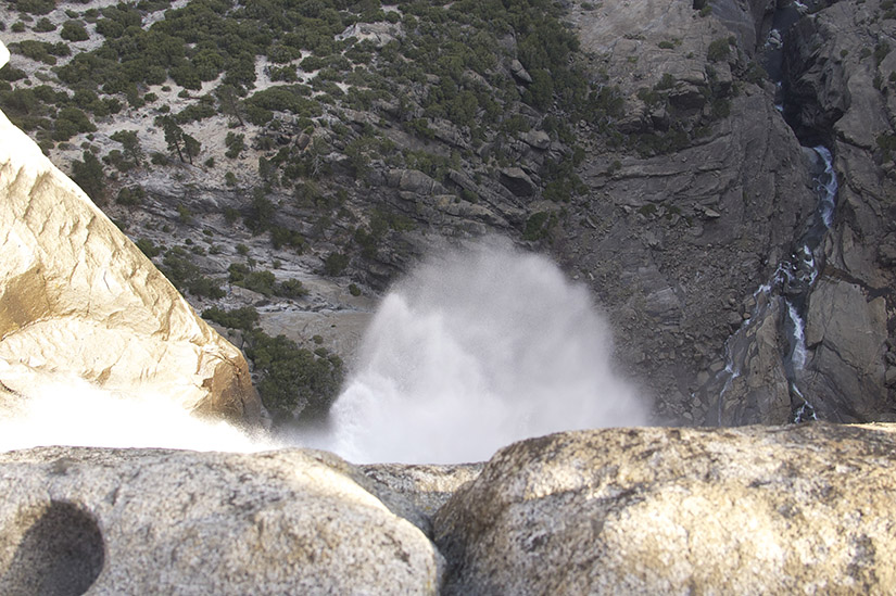 Looking down Upper Yosemite Fall.